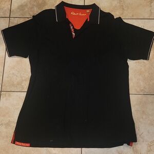 Robert Graham Red and Black Polo with Embroidered Logo